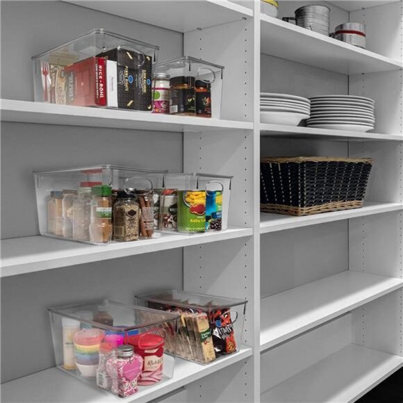 Plastic Storage Bins With lids – Perfect Pantry Organization and Storage - Picture 2 of 7